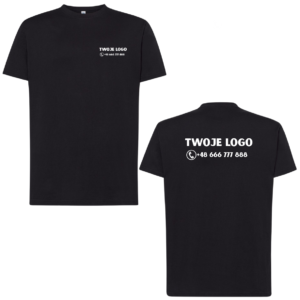 Koszulka męska tsra 170g czarny z nadrukiem