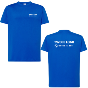 Koszulka męska tsra 170g niebieski z nadrukiem