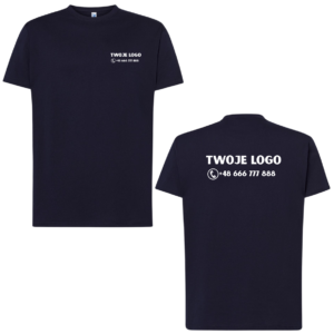 Koszulka męska tsra 170g granatowy z nadrukiem